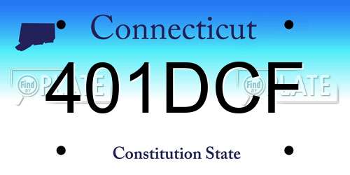 401DCF Connecticut License Plate