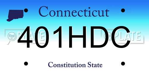 401HDC Connecticut License Plate
