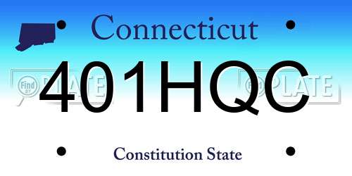 401HQC Connecticut License Plate