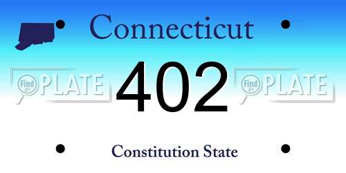 402 Connecticut License Plate