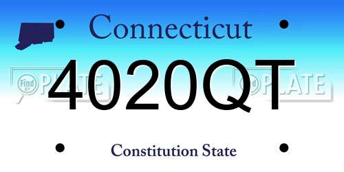4020QT Connecticut License Plate