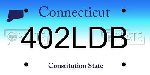 402LDB Connecticut License Plate