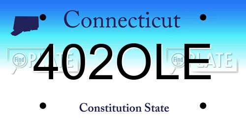 402OLE Connecticut License Plate
