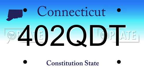 402QDT Connecticut License Plate