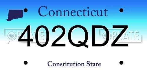 402QDZ Connecticut License Plate
