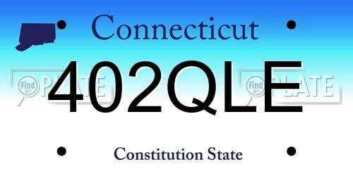 402QLE Connecticut License Plate
