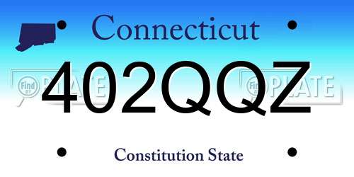 402QQZ Connecticut License Plate