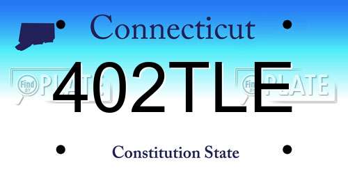 402TLE Connecticut License Plate