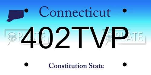 402TVP Connecticut License Plate