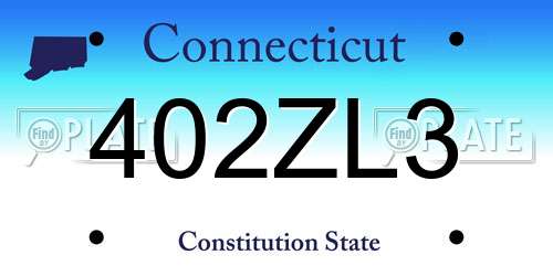 402ZL3 Connecticut License Plate