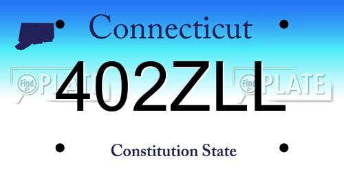 402ZLL Connecticut License Plate