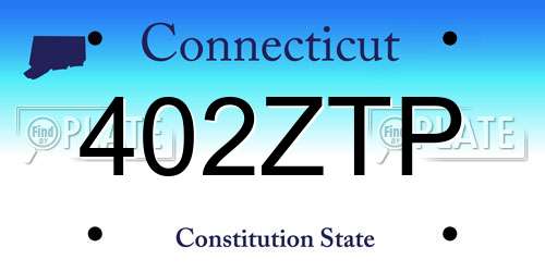 402ZTP Connecticut License Plate