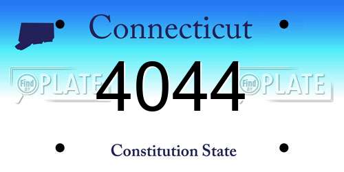 4044 Connecticut License Plate