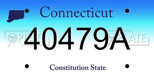 40479A Connecticut License Plate