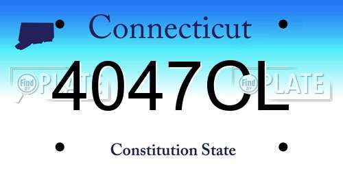 4047CL Connecticut License Plate