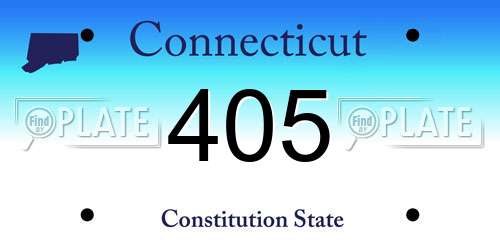 405 Connecticut License Plate