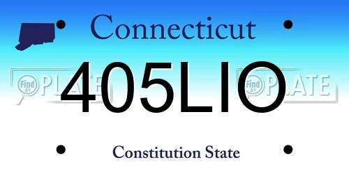 405LIO Connecticut License Plate