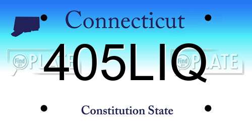 405LIQ Connecticut License Plate