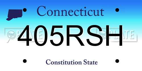405RSH Connecticut License Plate