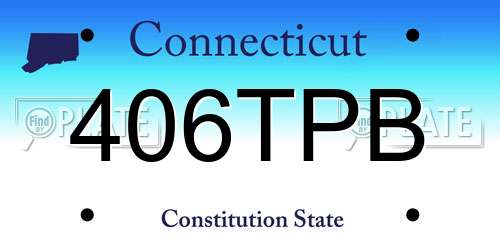 406TPB Connecticut License Plate
