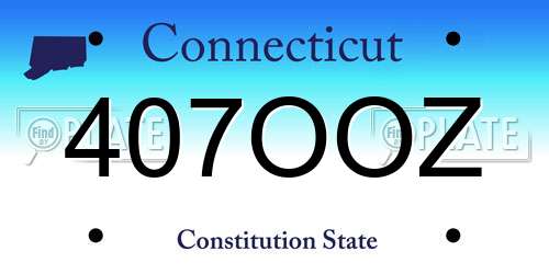 407OOZ Connecticut License Plate