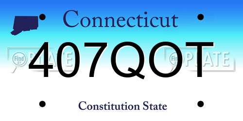 407QOT Connecticut License Plate