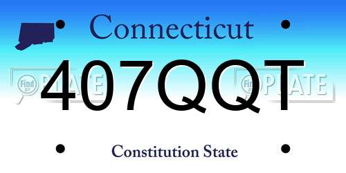 407QQT Connecticut License Plate