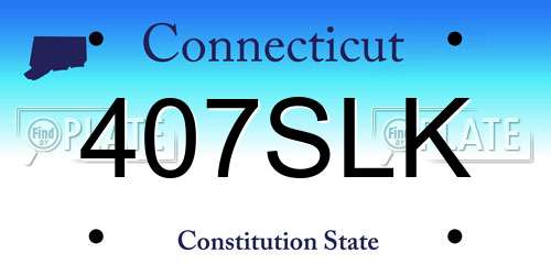 407SLK Connecticut License Plate