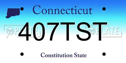 407TST Connecticut License Plate