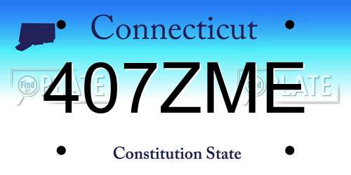 407ZME Connecticut License Plate