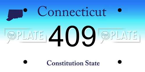 409 Connecticut License Plate