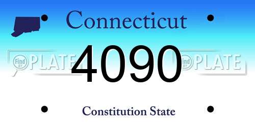 4090 Connecticut License Plate