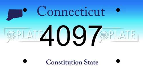 4097 Connecticut License Plate