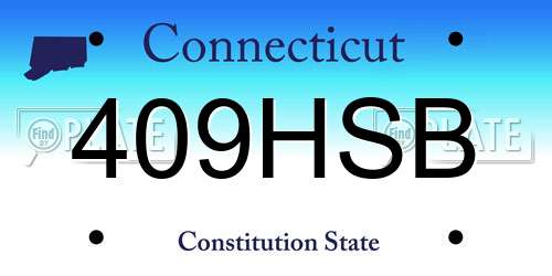 409HSB Connecticut License Plate