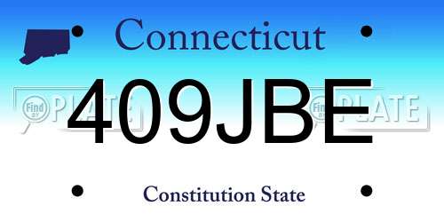 409JBE Connecticut License Plate