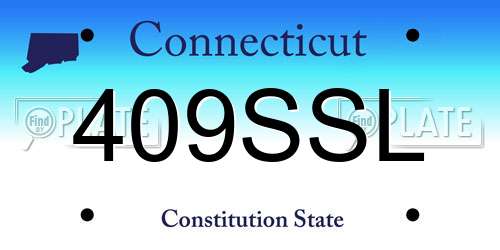 409SSL Connecticut License Plate