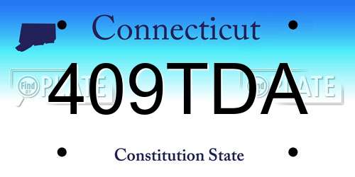 409TDA Connecticut License Plate