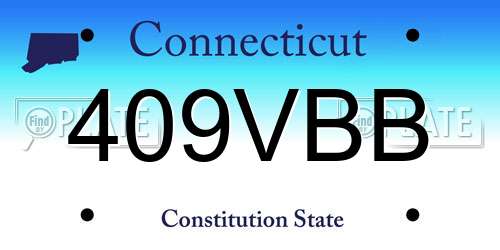 409VBB Connecticut License Plate