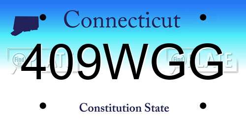 409WGG Connecticut License Plate