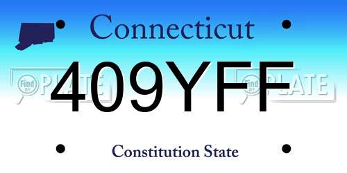 409YFF Connecticut License Plate