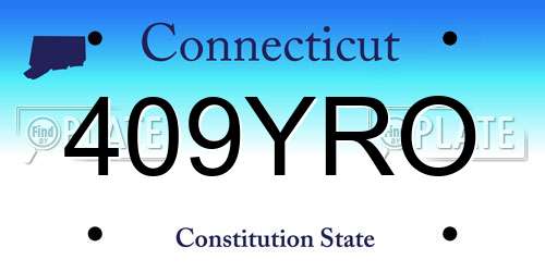 409YRO Connecticut License Plate
