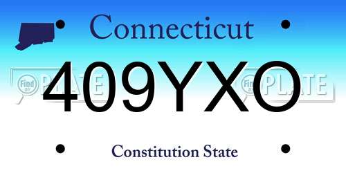 409YXO Connecticut License Plate