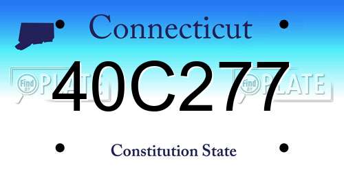 40C277 Connecticut License Plate