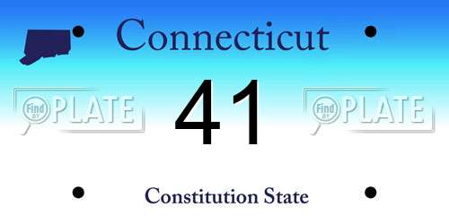 41 Connecticut License Plate