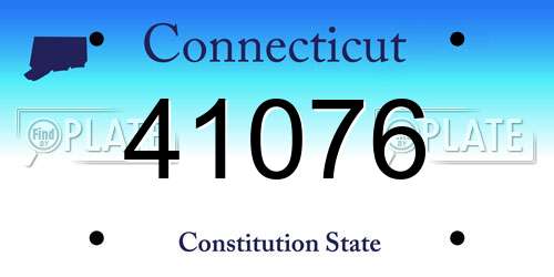 41076 Connecticut License Plate