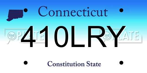 410LRY Connecticut License Plate