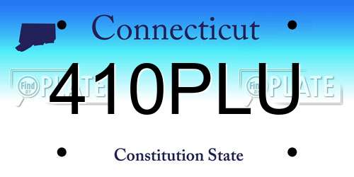 410PLU Connecticut License Plate