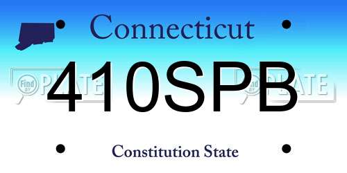 410SPB Connecticut License Plate