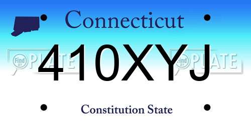 410XYJ Connecticut License Plate