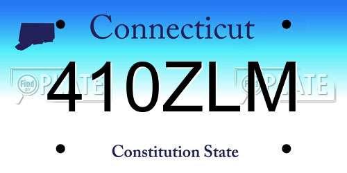 410ZLM Connecticut License Plate